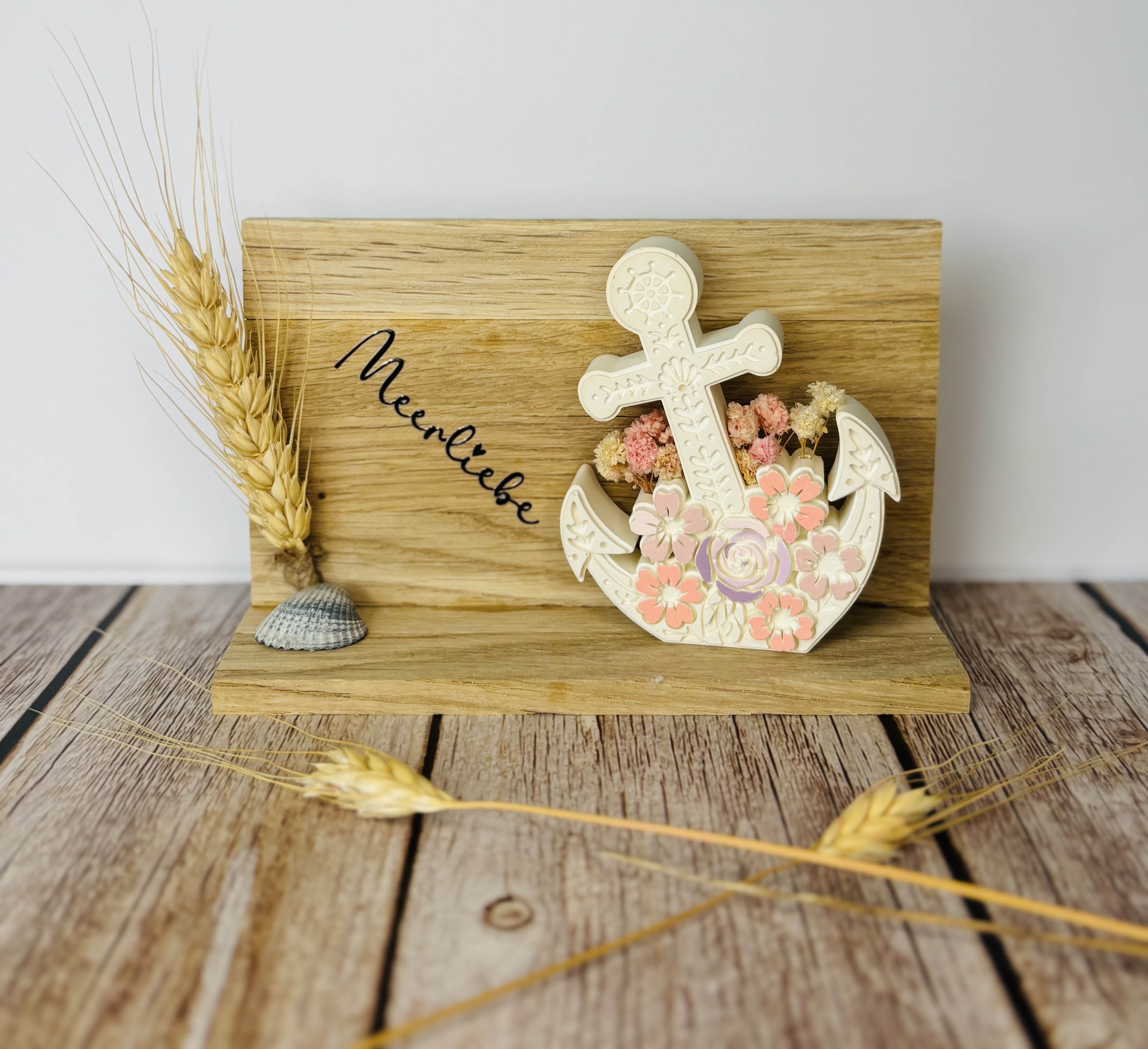 Dekoratives Holzschild 'Meerliebe'
