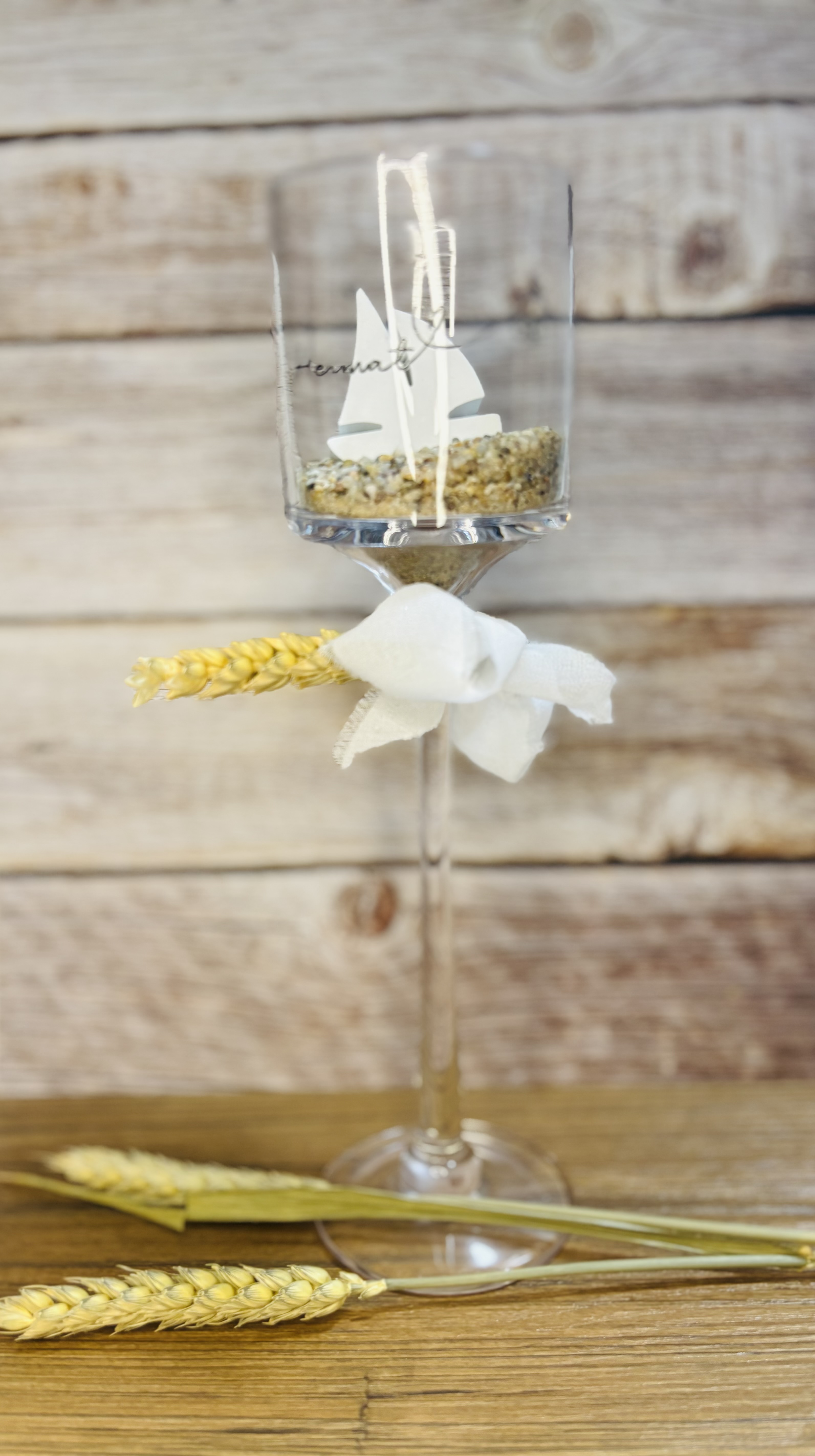 Teelichthalter mit Dekoration