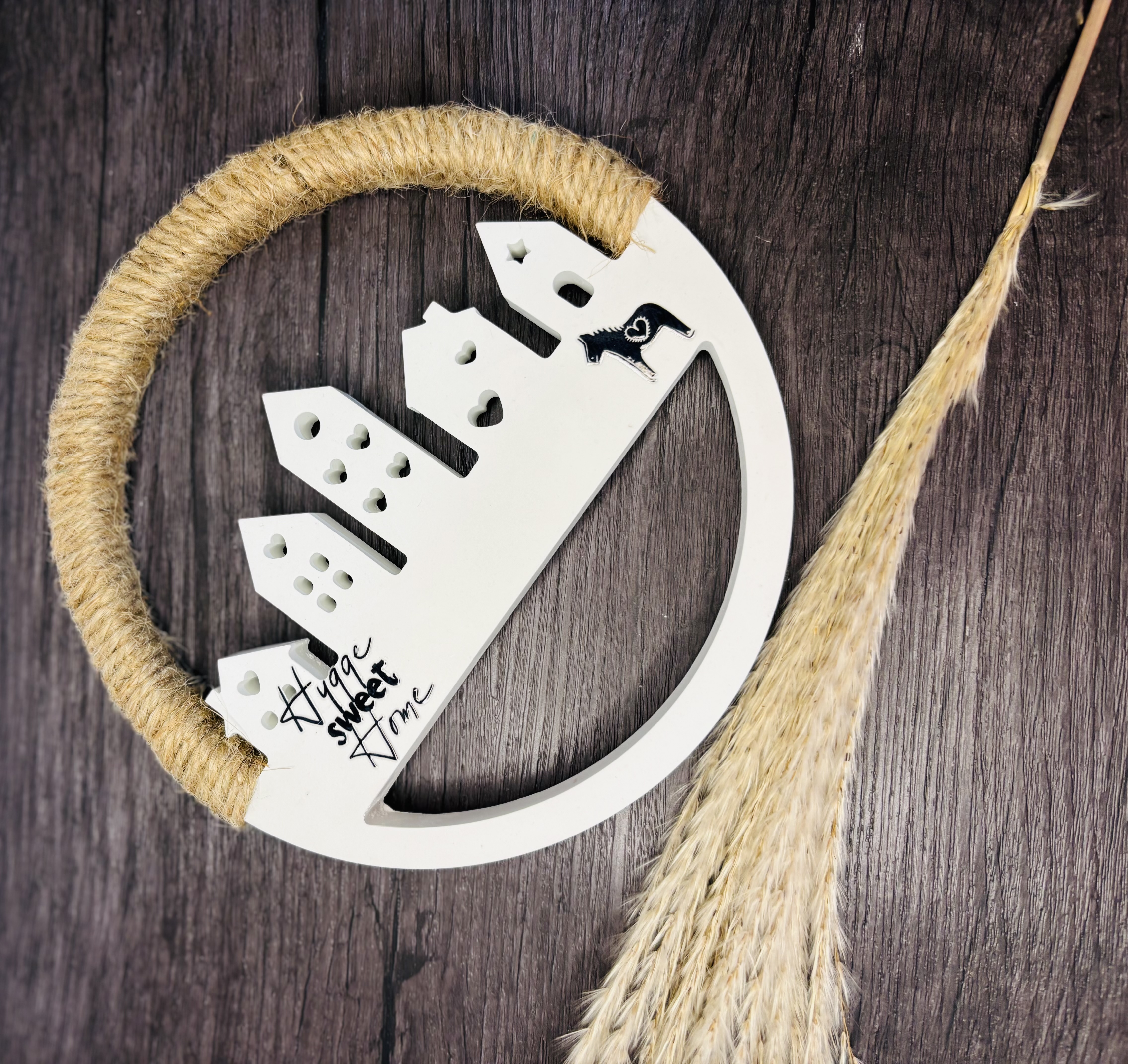 Dekorative Wandschmuck Häuserreihe