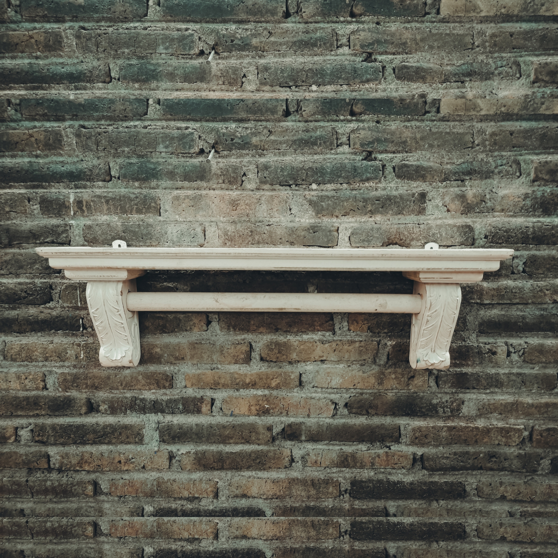 Vintage Wooden Wall Shelf, Antique Farmhouse Decor