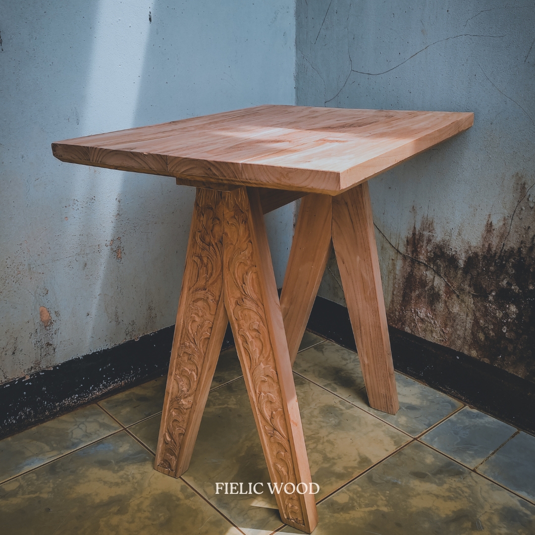 Teak Hajon Table, Handcrafted Wooden Table