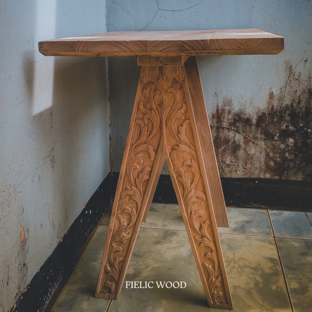 Teak Hajon Table, Handcrafted Wooden Table