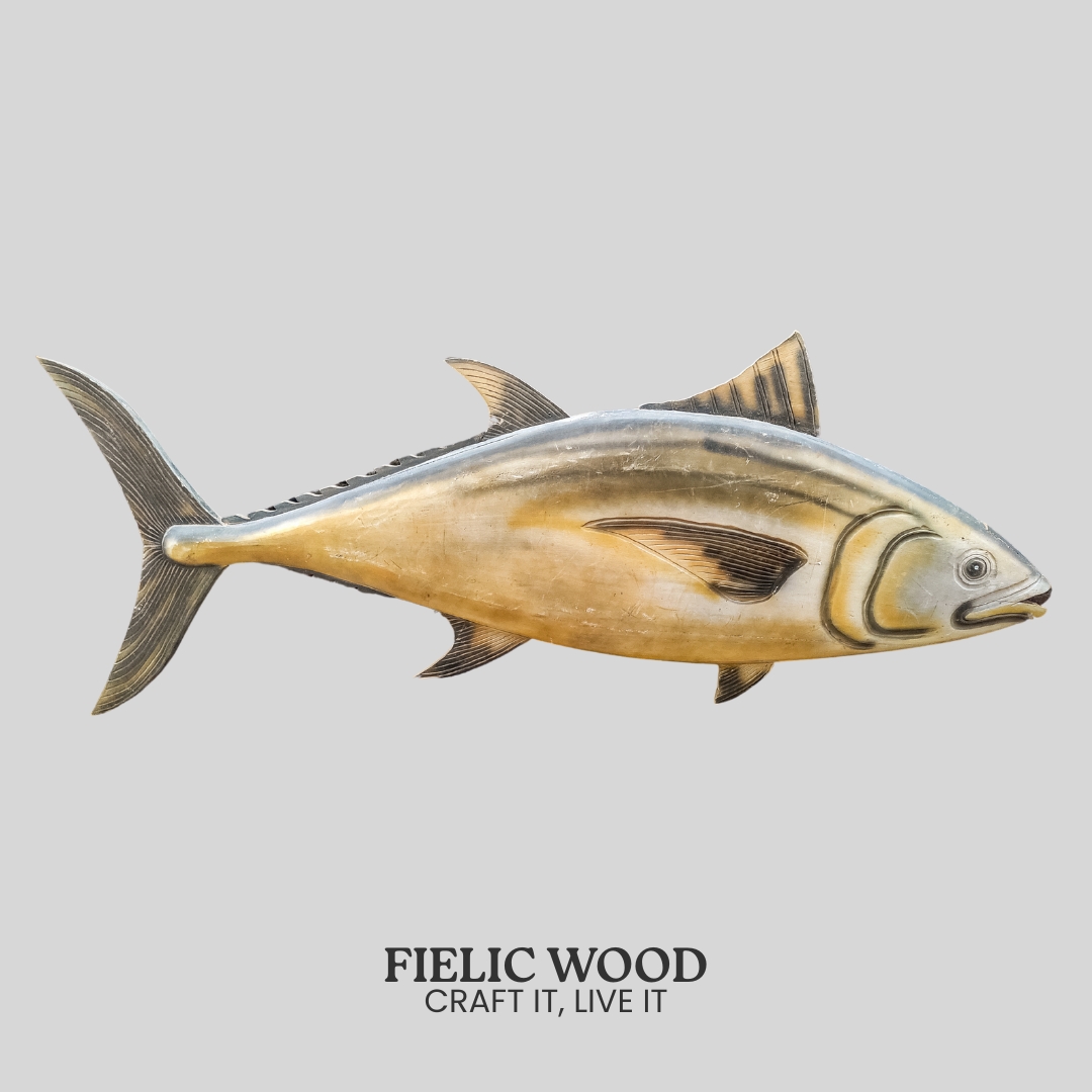Antique Fish Wall Decor – Solid Wood Wall Art
