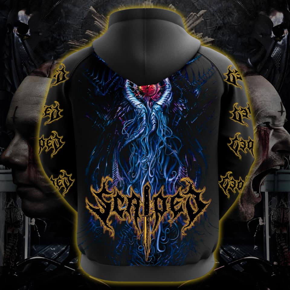 Moletom - Scalped - CD - Mnufactured Existence Obsolescence - Logo Amarelo