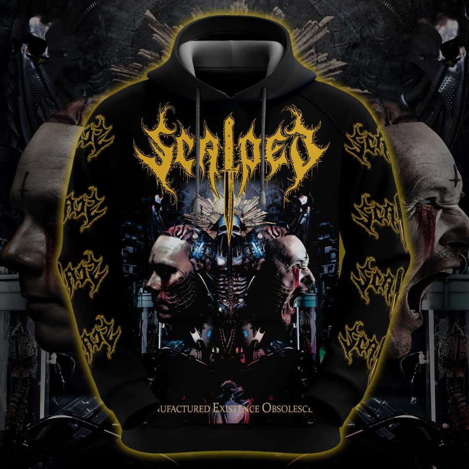 Moletom - Scalped - CD - Mnufactured Existence Obsolescence - Logo Amarelo