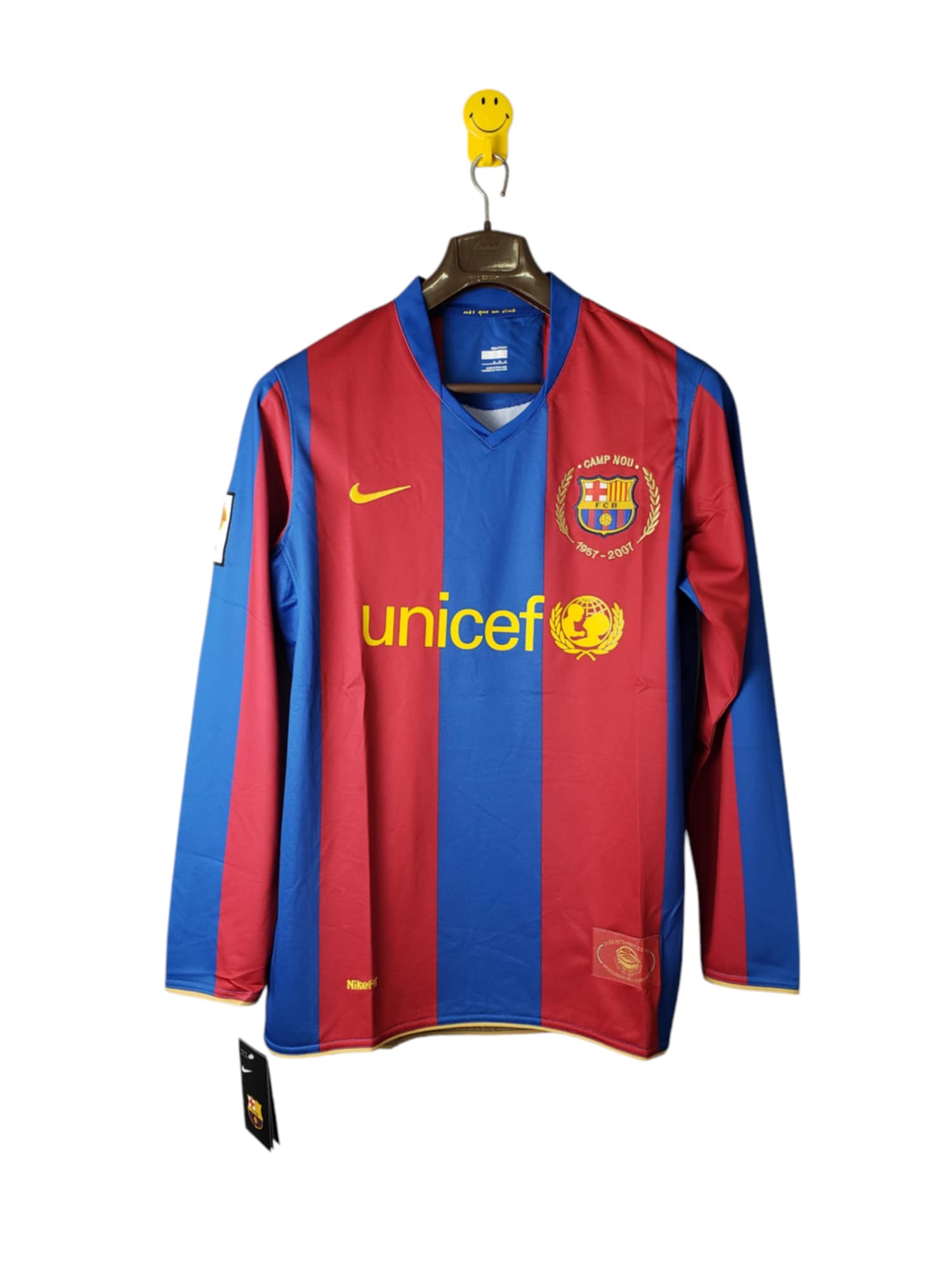 Fc Barcelona Football Club Home L/S 2007-08 Retro Classic Vintage Soccer Calcio Fútbol Fußball Shirt Jerseys Camiseta Malliot Maglia BNWT