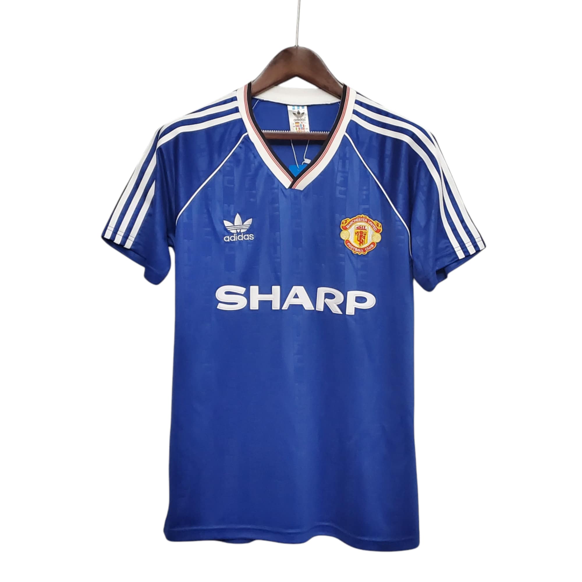 MAN U Football Club Third Blue 1988-90 Retro Classic Vintage Soccer Calcio Fútbol Fußball Shirt Jersey Camiseta Malliot Maglia Trikot BNWT