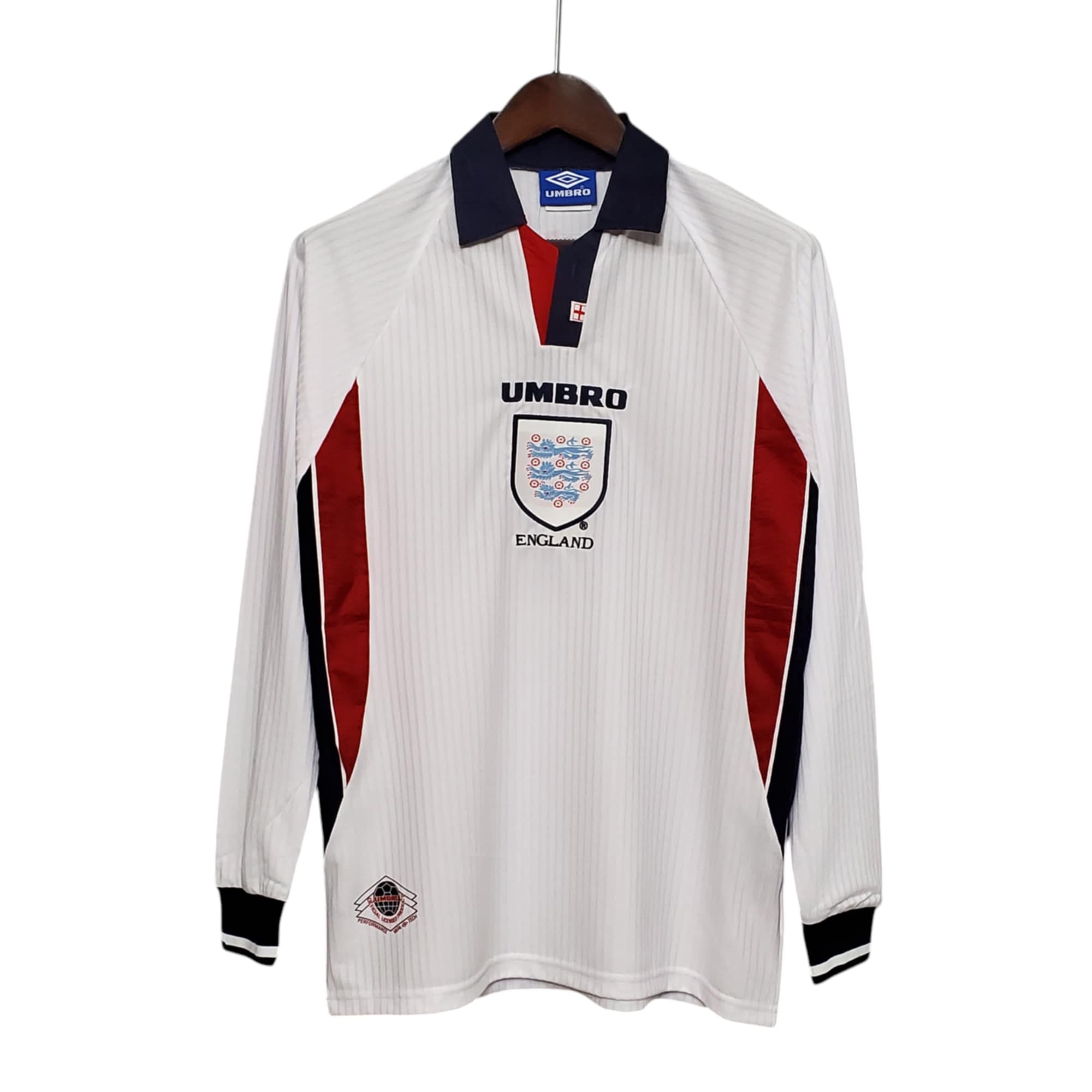 England national football team Home 1998 L/S Retro Classic Vintage Soccer Calcio Fútbol Fußball Shirt Jersey Camiseta Malliot Maglia Trikot BNWT