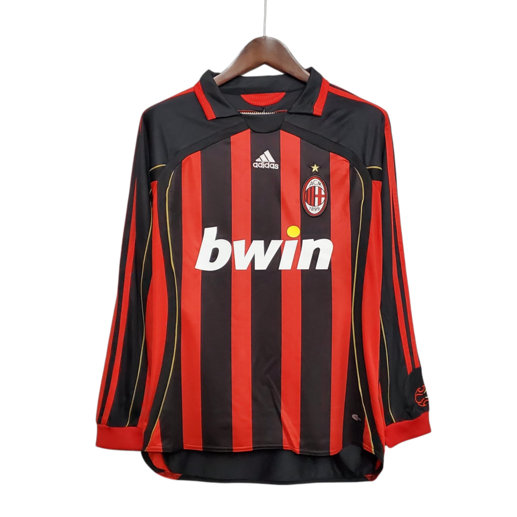Milan AC Football Club Home 2006-07 L/S Retro Classic Vintage Soccer Calcio Fútbol Fußball Shirt Jersey Camiseta Malliot Maglia Trikot BNWT