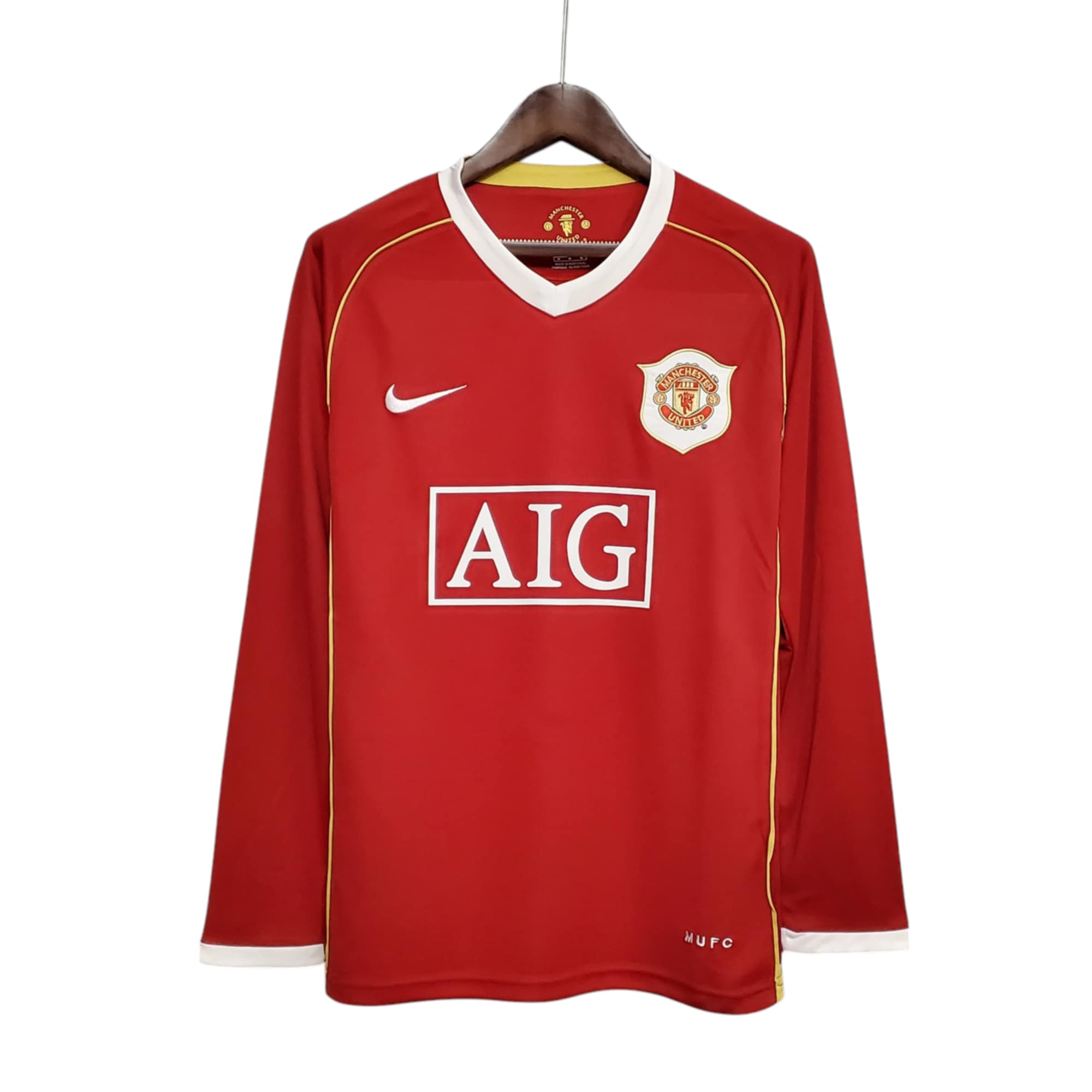 Man United Football Club Home 2006-07 L/S Retro Classic Vintage Soccer Calcio Fútbol Fußball Shirt Jersey Camiseta Malliot Maglia Trikot BNWT