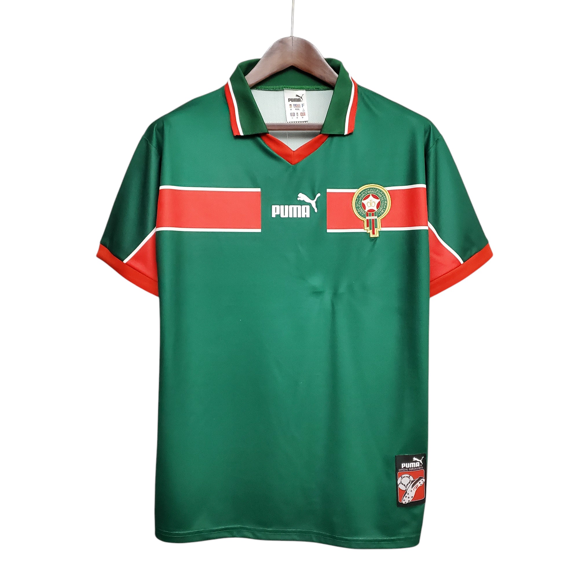 Morocco national football team Away 1998 Retro Classic Vintage Soccer Calcio Fútbol Fußball Shirt Jersey Camiseta Malliot Maglia Trikot BNWT