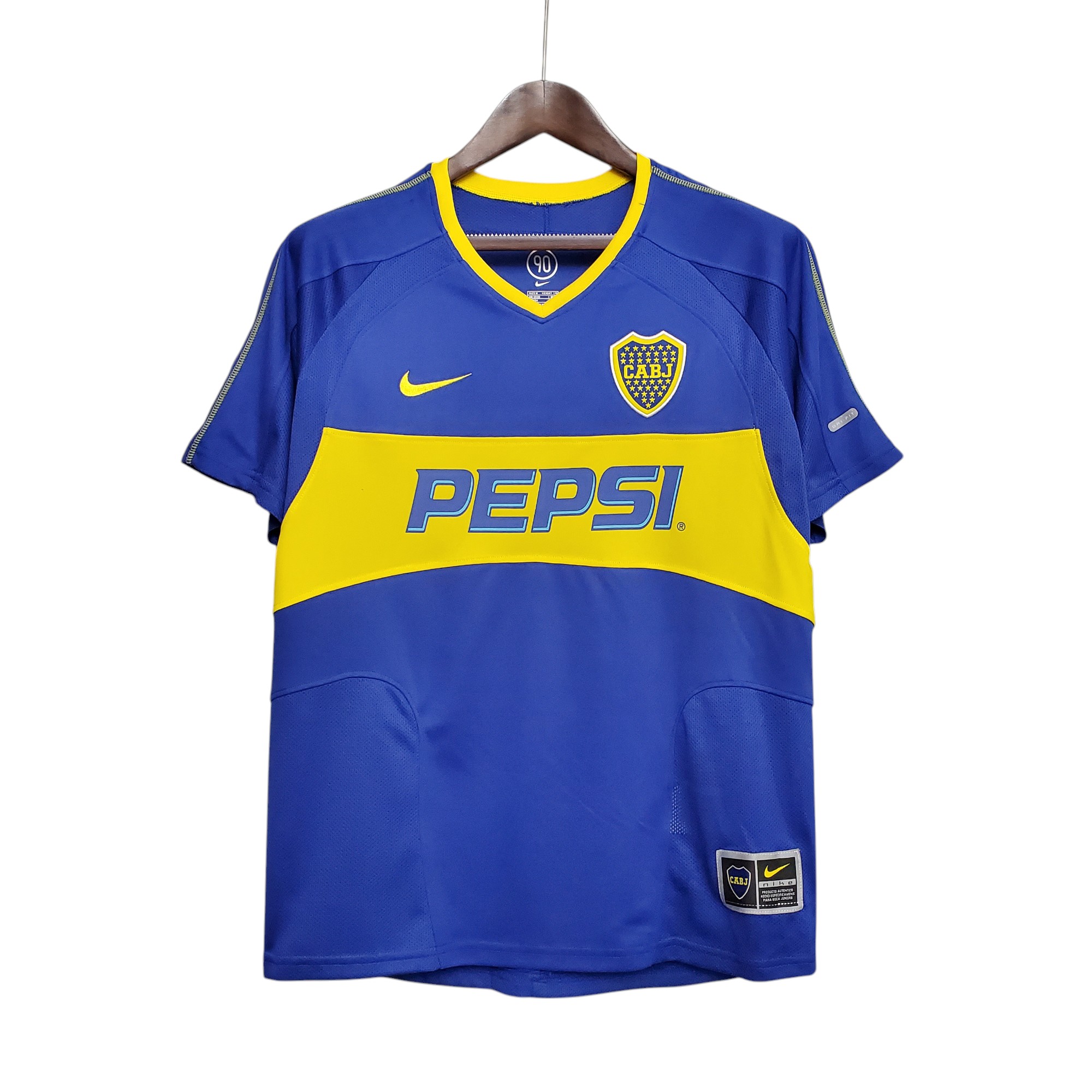 Club Atlético Boca Juniors Football Club Home 2003-04 Retro Classic Vintage Soccer Calcio Fútbol Fußball Shirt Jersey Camiseta Malliot Maglia Trikot BNWT