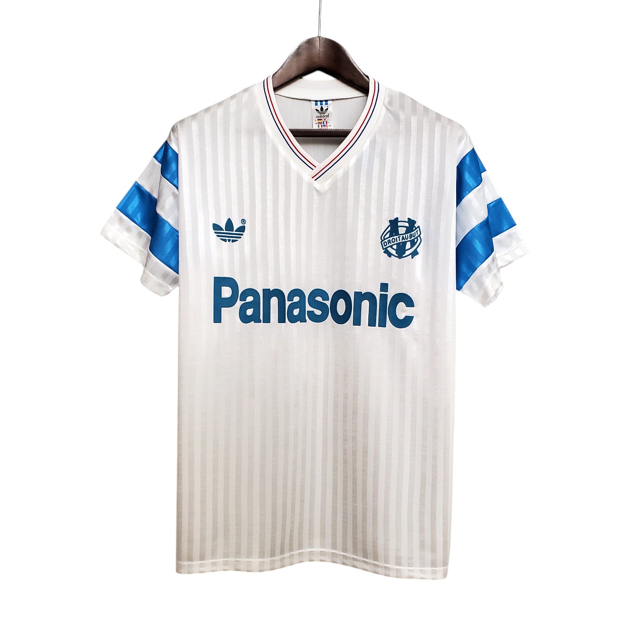 Olympique de Marseille Football Club Home 1990 Retro Classic Vintage Soccer Calcio Fútbol Fußball Shirt Jersey Camiseta Malliot Maglia Trikot BNWT