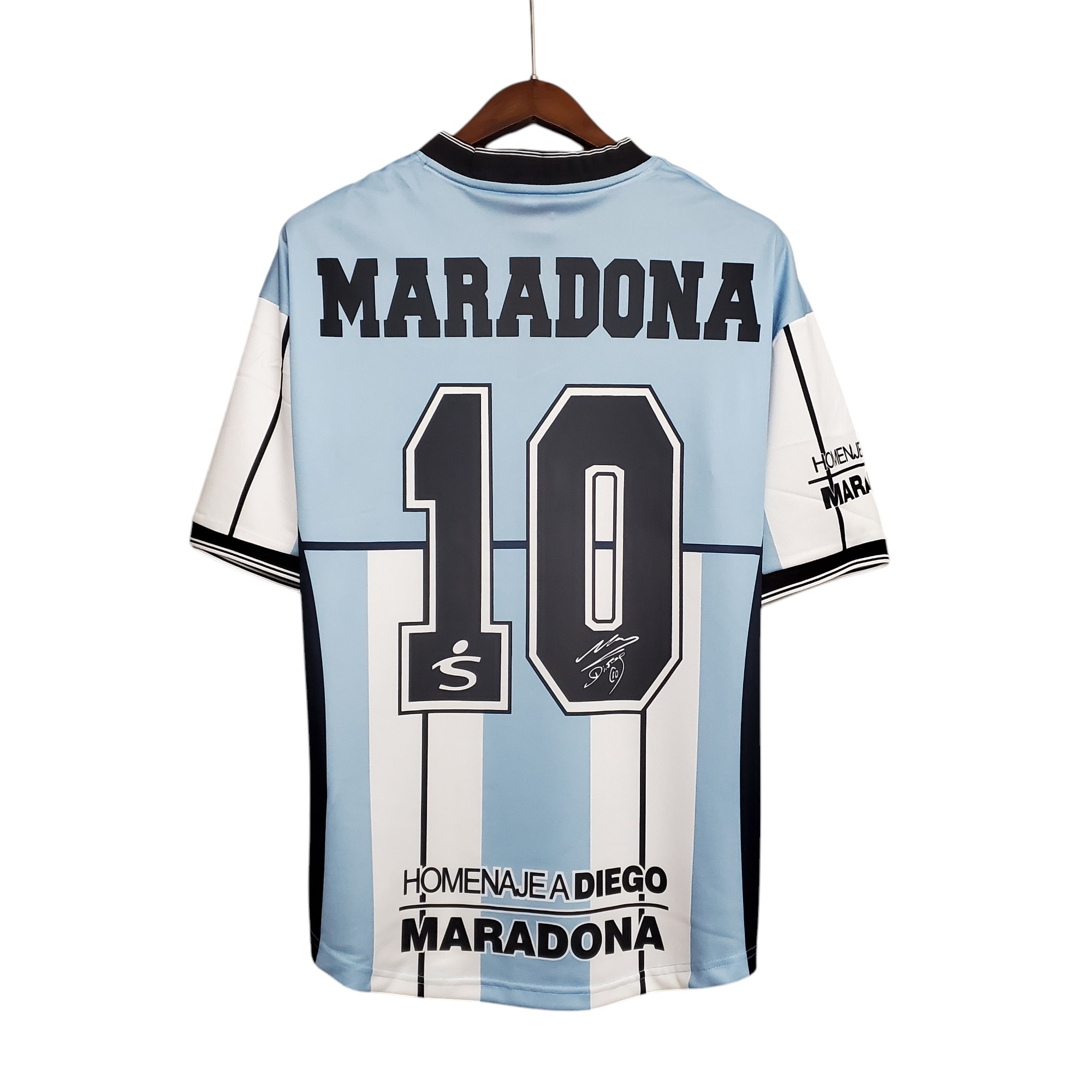 2001 Diego Maradona Fila Reissue Farewell Shirt Maradona #10 Retro Classic Vintage Soccer Calcio Fútbol Fußball Shirt Jersey Camiseta Malliot Maglia Trikot BNWT