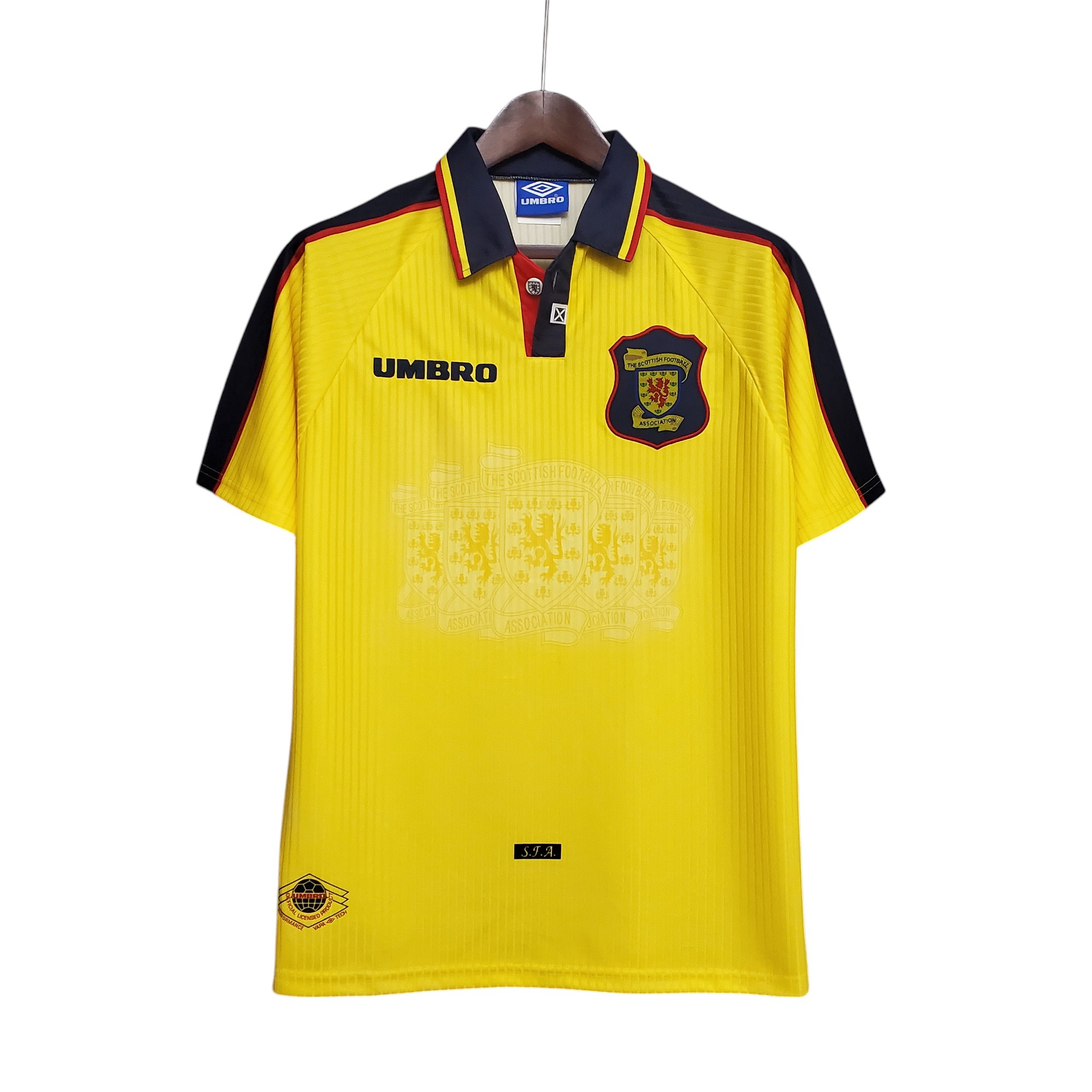 Scotland national football team Away Yellow 1996-98 Retro Classic Vintage Soccer Calcio Fútbol Fußball Shirt Jersey Camiseta Malliot Maglia Trikot BNWT