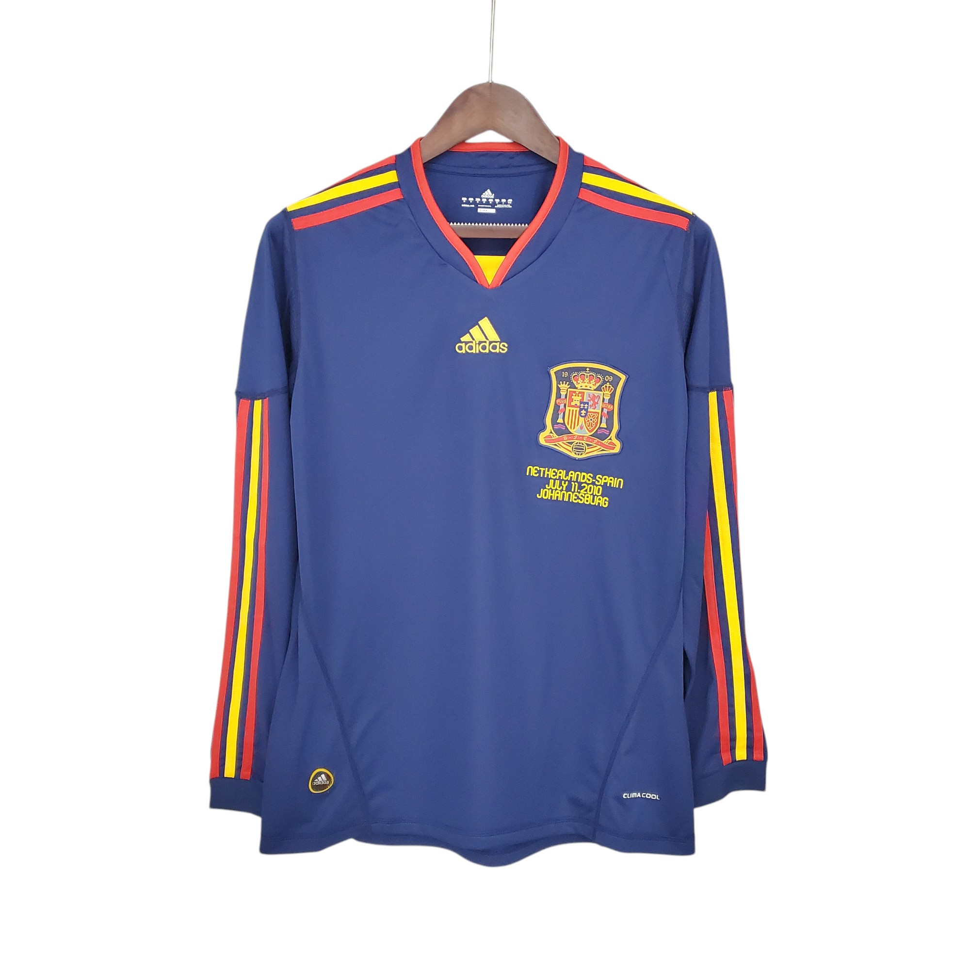 Spain national football team Away 2010 L/S Retro Classic Vintage Soccer Calcio Fútbol Fußball Shirt Jersey Camiseta Malliot Maglia Trikot BNWT