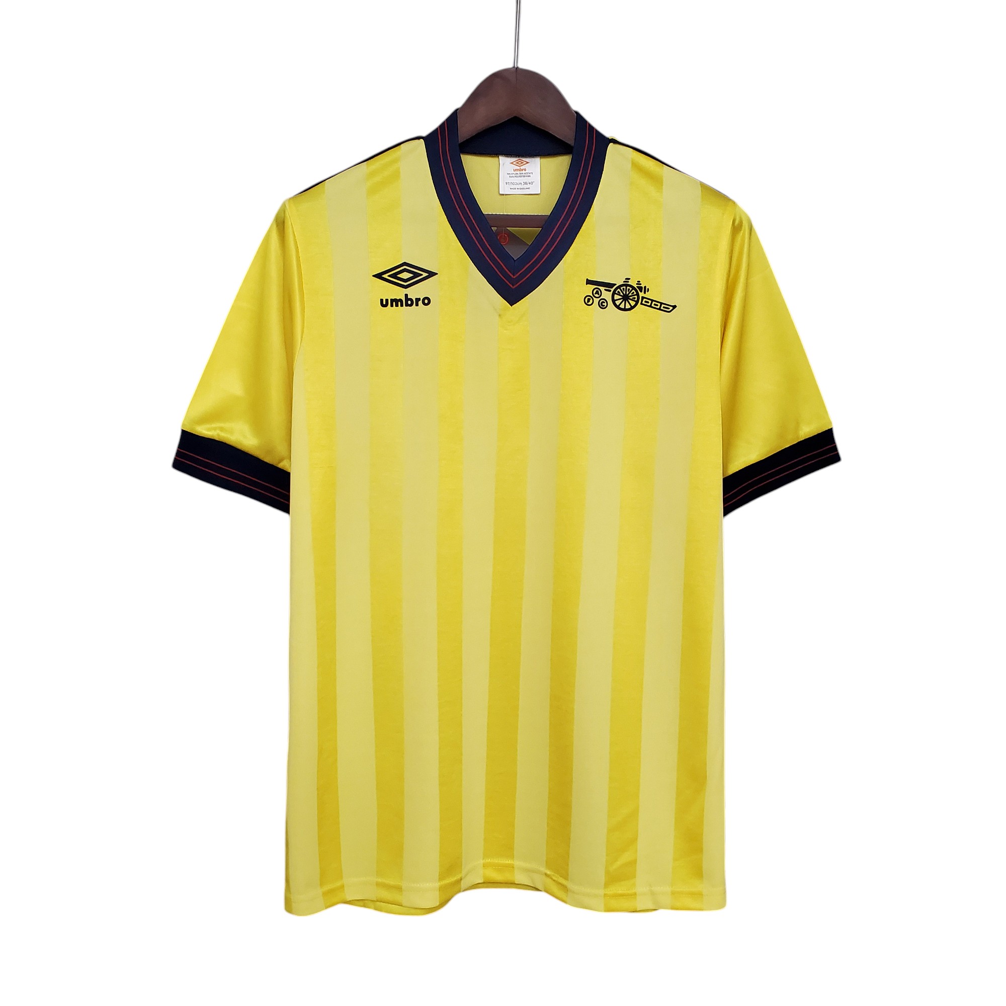 Arsenal Football Club Away Yellow 1983-86 Retro Classic Vintage Soccer Calcio Fútbol Fußball Shirt Jersey Camiseta Malliot Maglia Trikot BNWT