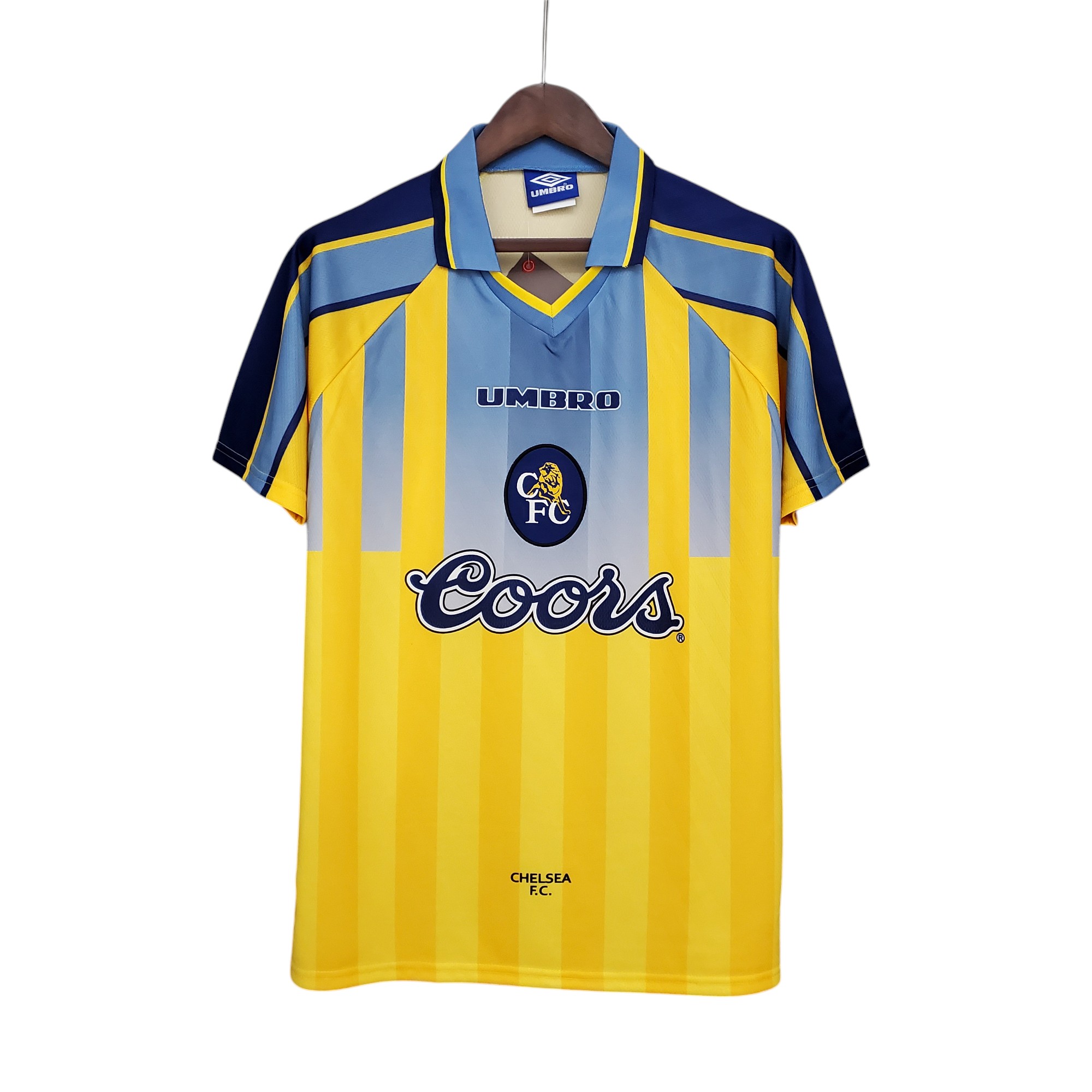 Chelsea Football Club Away 1995-97 Yellow Retro Classic Vintage Soccer Calcio Fútbol Fußball Shirt Jersey Camiseta Malliot Maglia Trikot BNWT