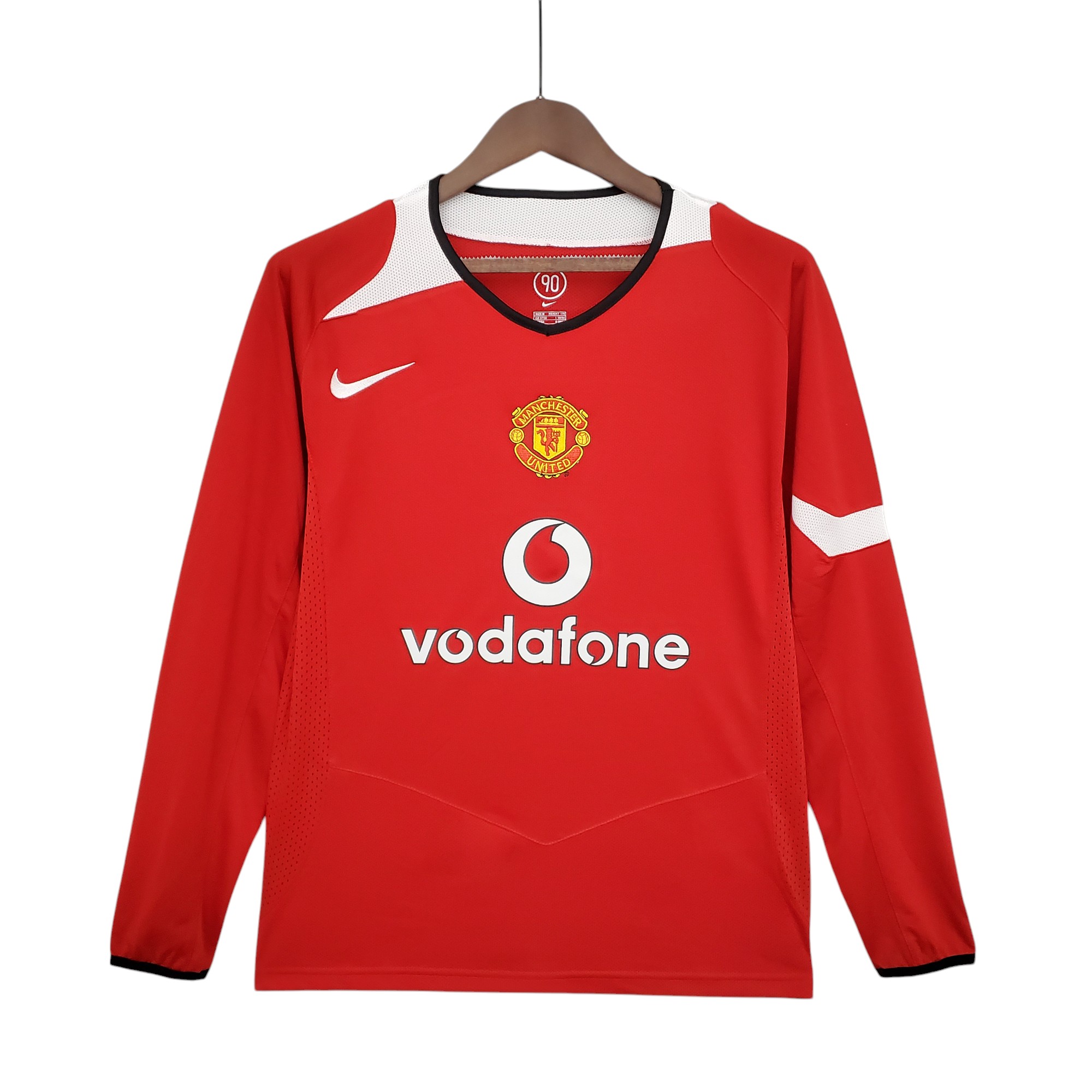 Man United Football Club Home 2004-06 L/S Retro Classic Vintage Soccer Calcio Fútbol Fußball Shirt Jersey Camiseta Malliot Maglia Trikot BNWT