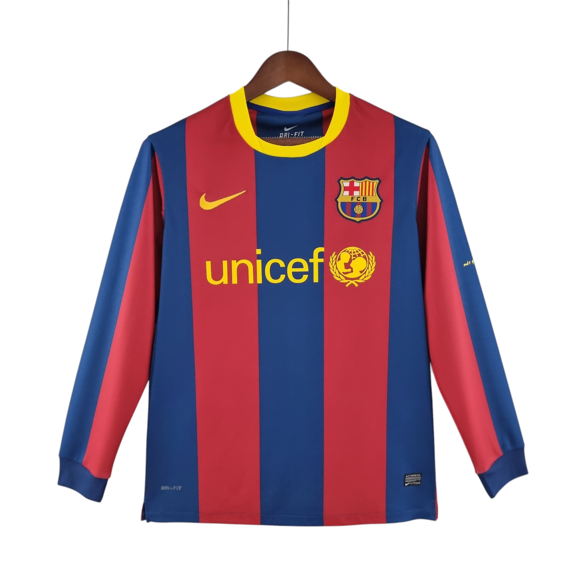 Fc Barcelona Football Club Home 2010-11 L/S Retro Classic Vintage Soccer Calcio Fútbol Fußball Shirt Jersey Camiseta Malliot Maglia Trikot BNWT