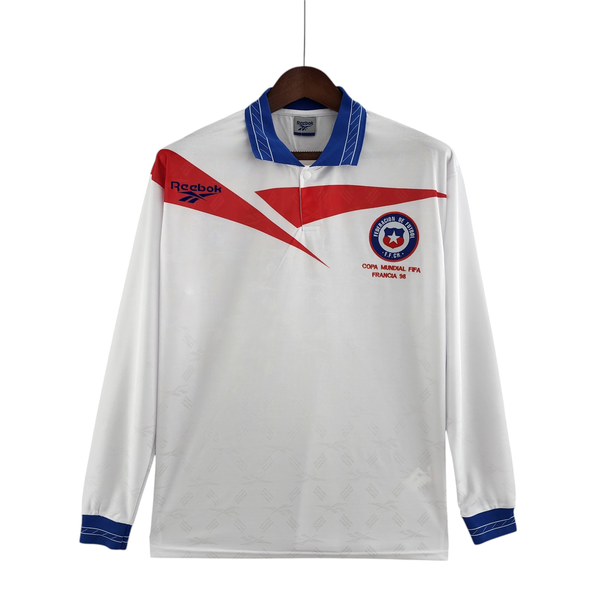 Chile national football team Away 1998 L/S Retro Classic Vintage Soccer Calcio Fútbol Fußball Shirt Jersey Camiseta Malliot Maglia Trikot BNWT