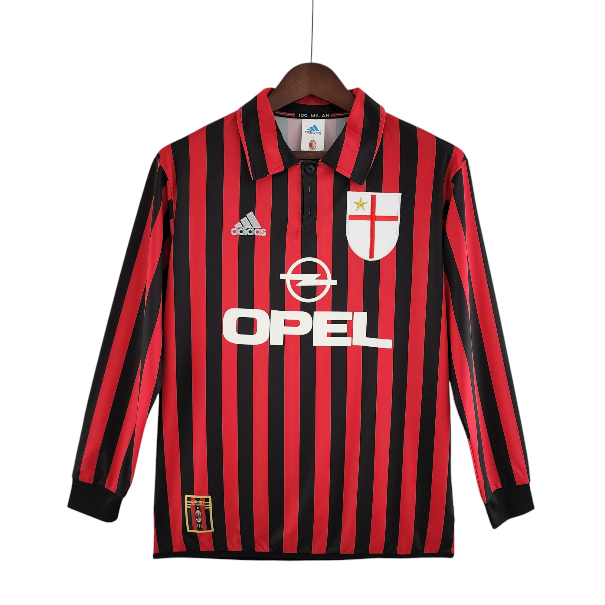 Milan Ac Football Club Home 1999-00 L/S Retro Classic Vintage Soccer Calcio Fútbol Fußball Shirt Jersey Camiseta Malliot Maglia Trikot BNWT