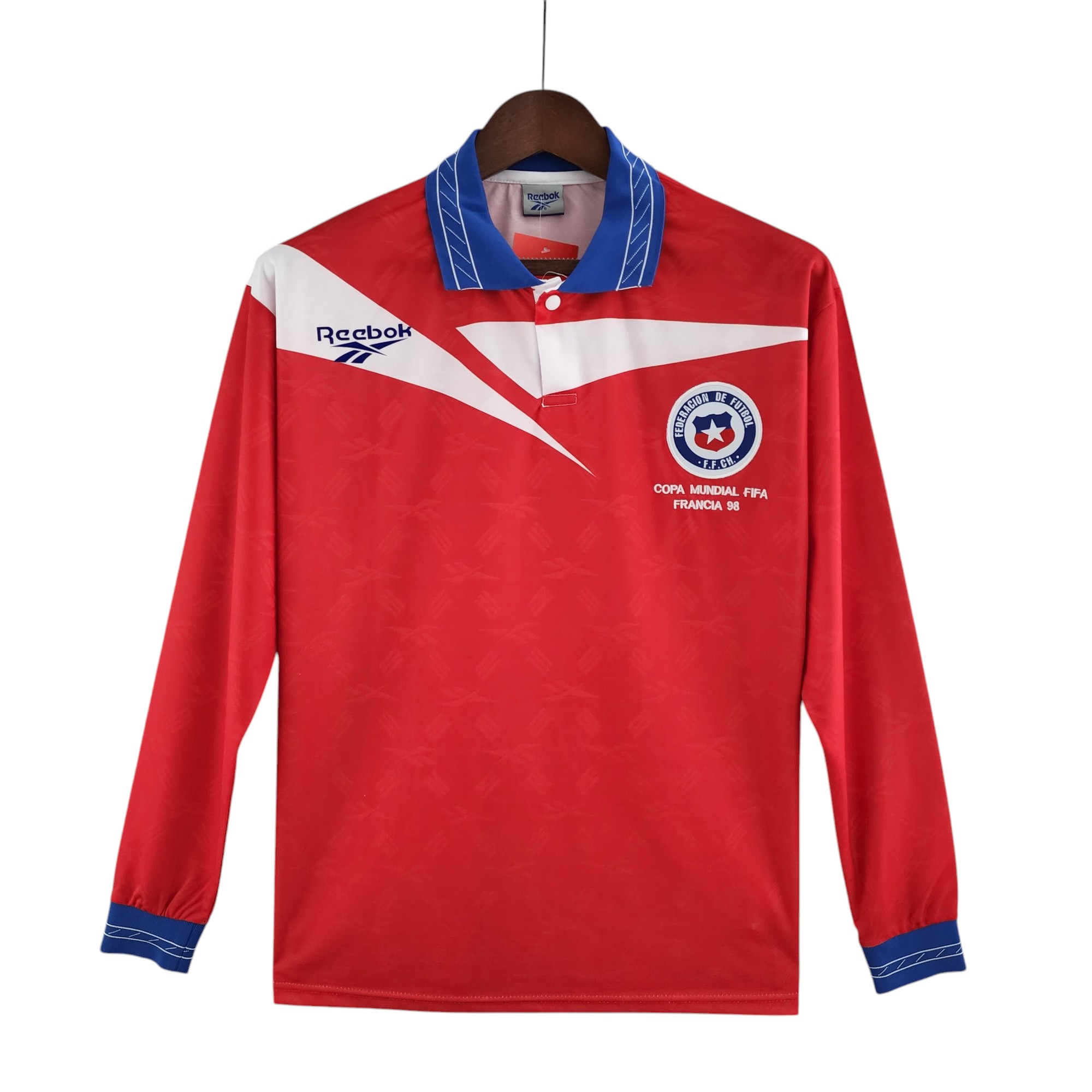 Chile national football team Home 1998 L/S Retro Classic Vintage Soccer Calcio Fútbol Fußball Shirt Jersey Camiseta Malliot Maglia Trikot BNWT