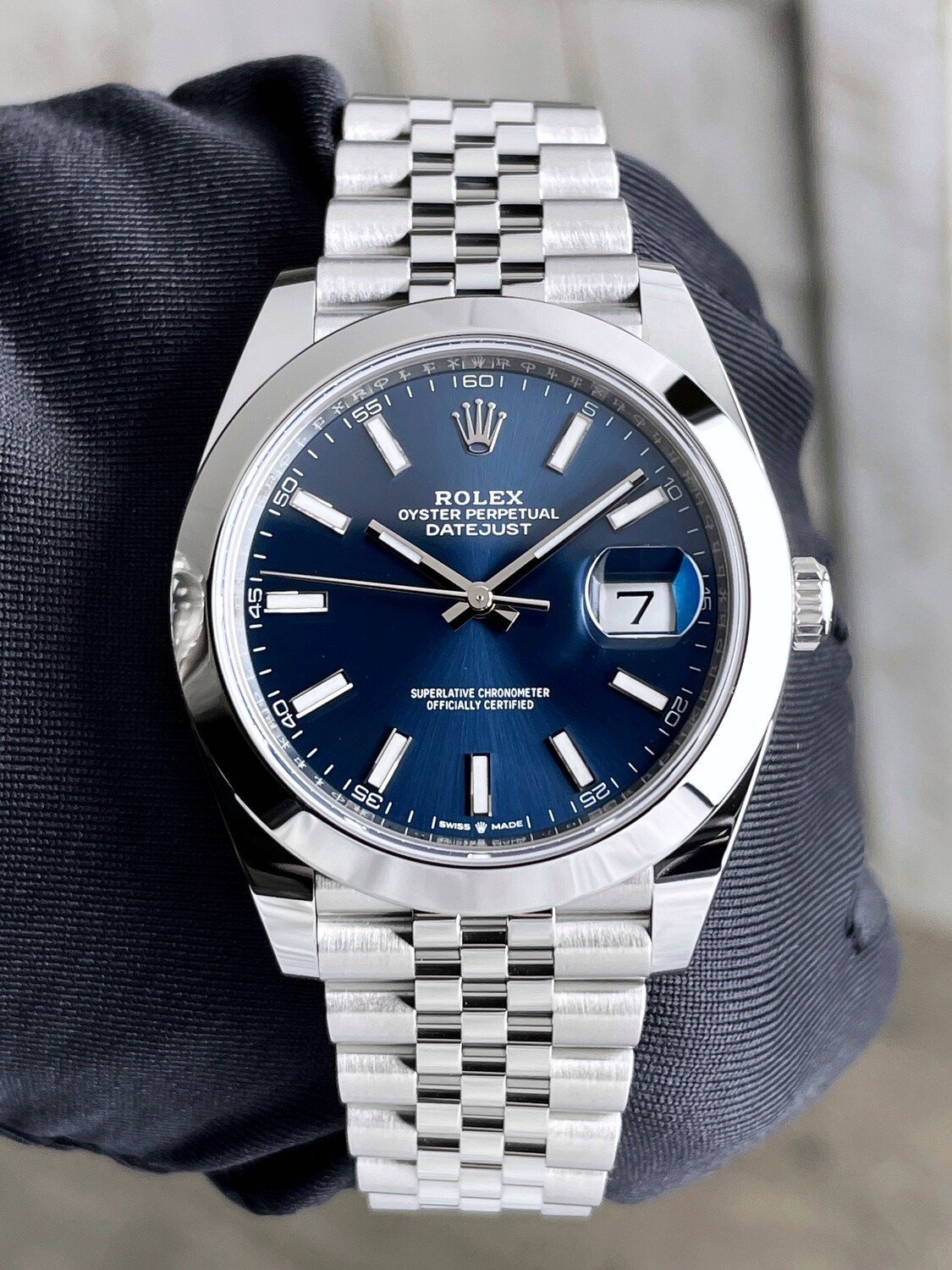 Rolex Datejust 41mm Blue Dial Jubilee