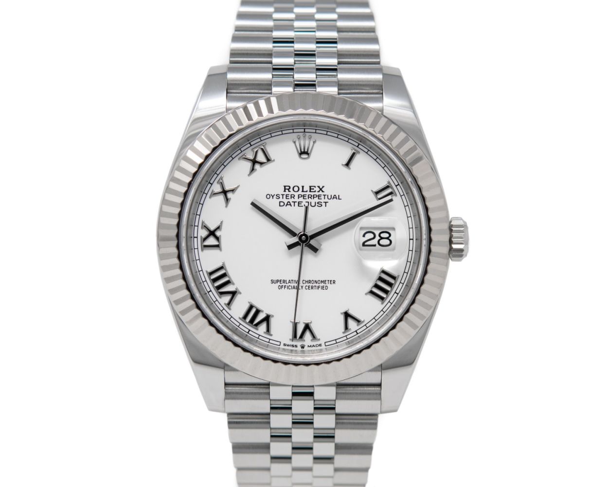 Rolex Datejust 41mm jubilee white gold fluted roman numerals