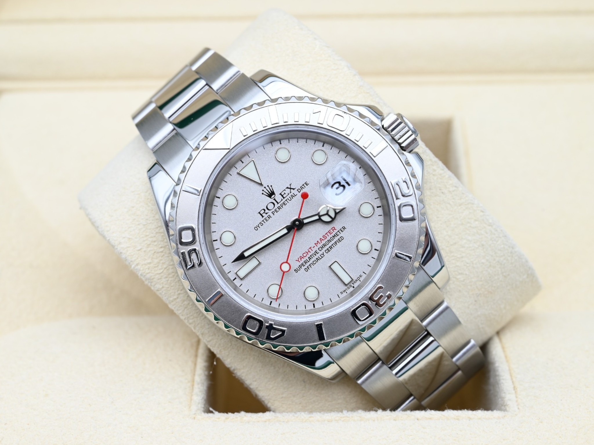 Rolex Yatch-Master bisel platino