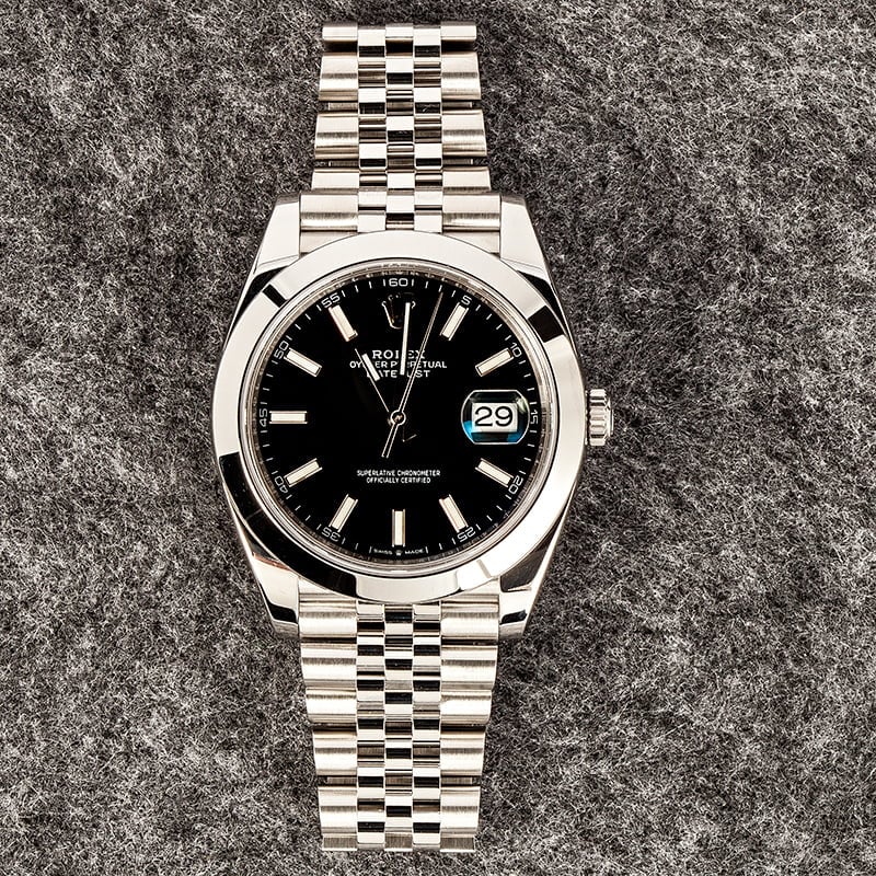 Rolex Datejust 126300 Black Dial Jubilee