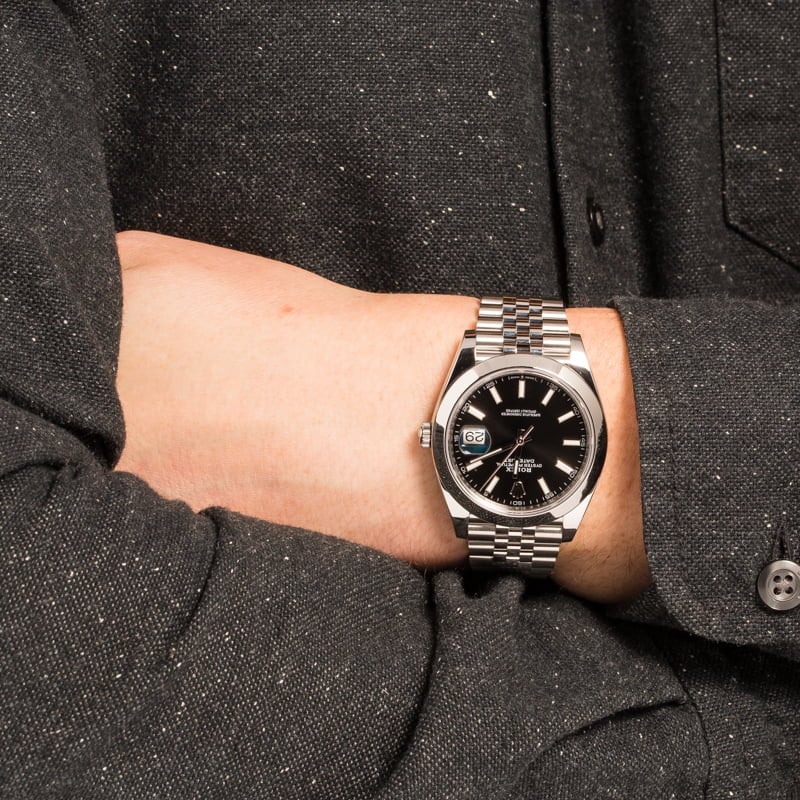 Rolex Datejust 126300 Black Dial Jubilee