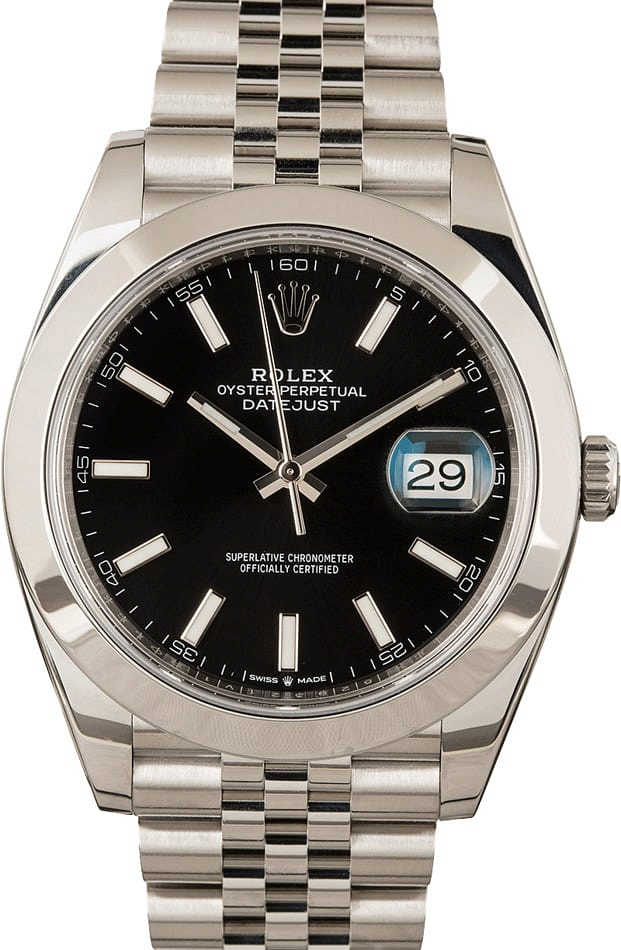 Rolex Datejust 126300 Black Dial Jubilee