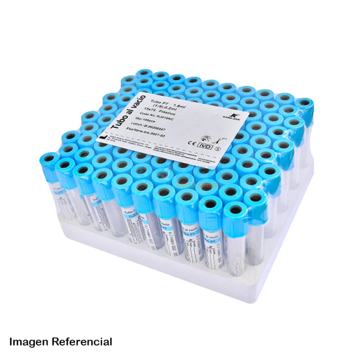 Tubo Vacutainer con tapa azul