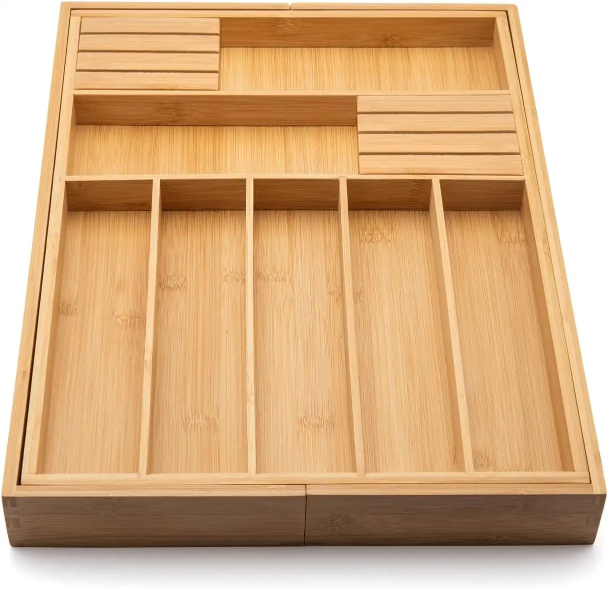Expandable Bamboo Cutlery Tray