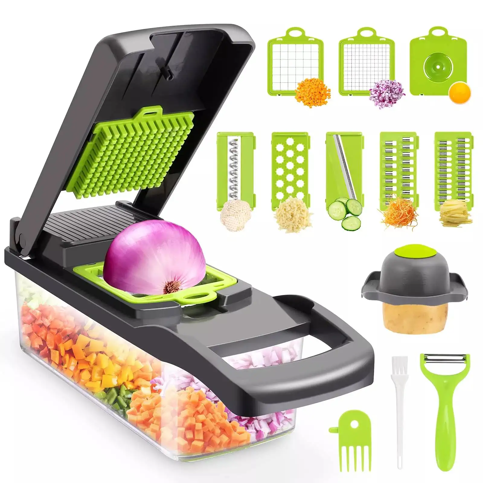 Multifunctional Vegetable Cutter, Shredders, Slicer, Shred And Dice