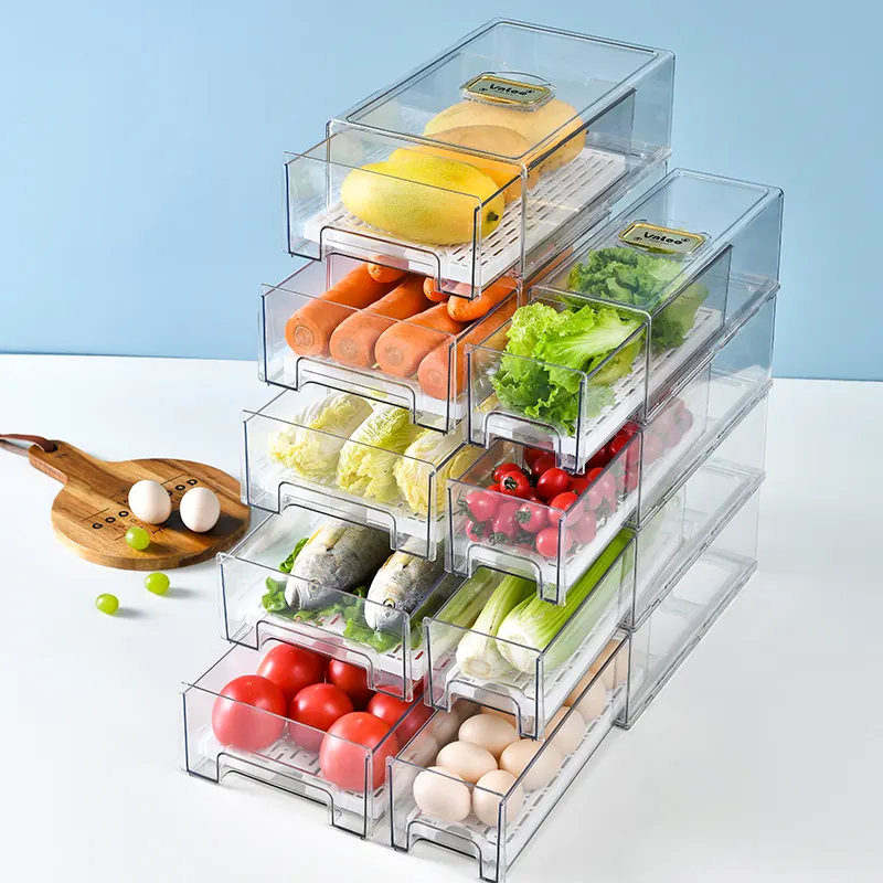 Fridge Kitchen Container Organizer Drawer