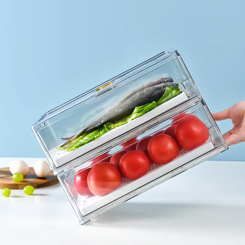 Fridge Kitchen Container Organizer Drawer