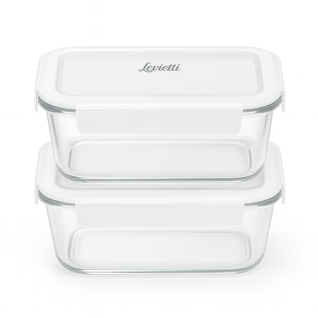 Levietti Glass Food Storage Containers Set of 2