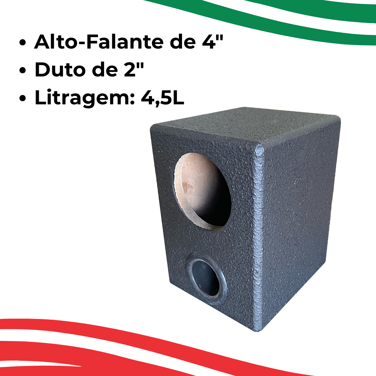 CAIXA DE SOM 1 ALTO FALANTE DE 4" TARAMPS T100HD-P T100HD-D