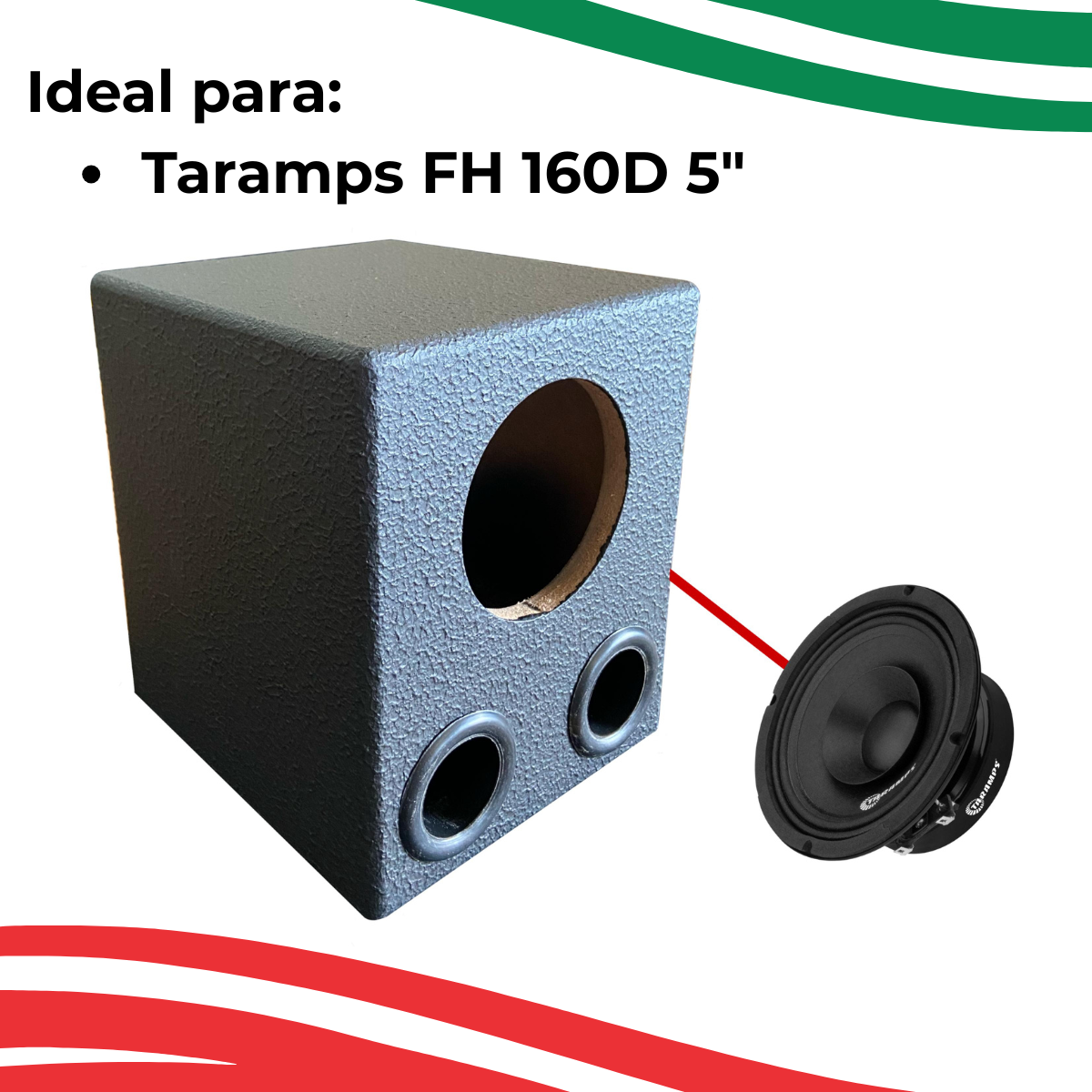CAIXA DE SOM PARA 1 ALTO FALANE DE 5 TARAMPS FH160D