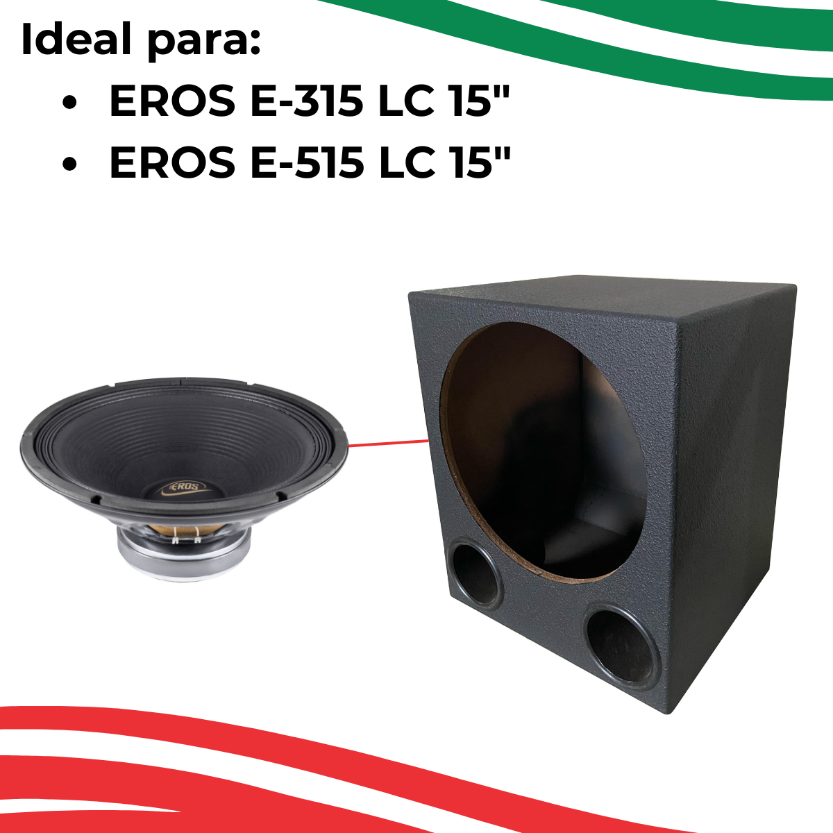 CAIXA DE SOM PARA 1 ALTO FALANTE DE 15 EROS LC E-315 E-515