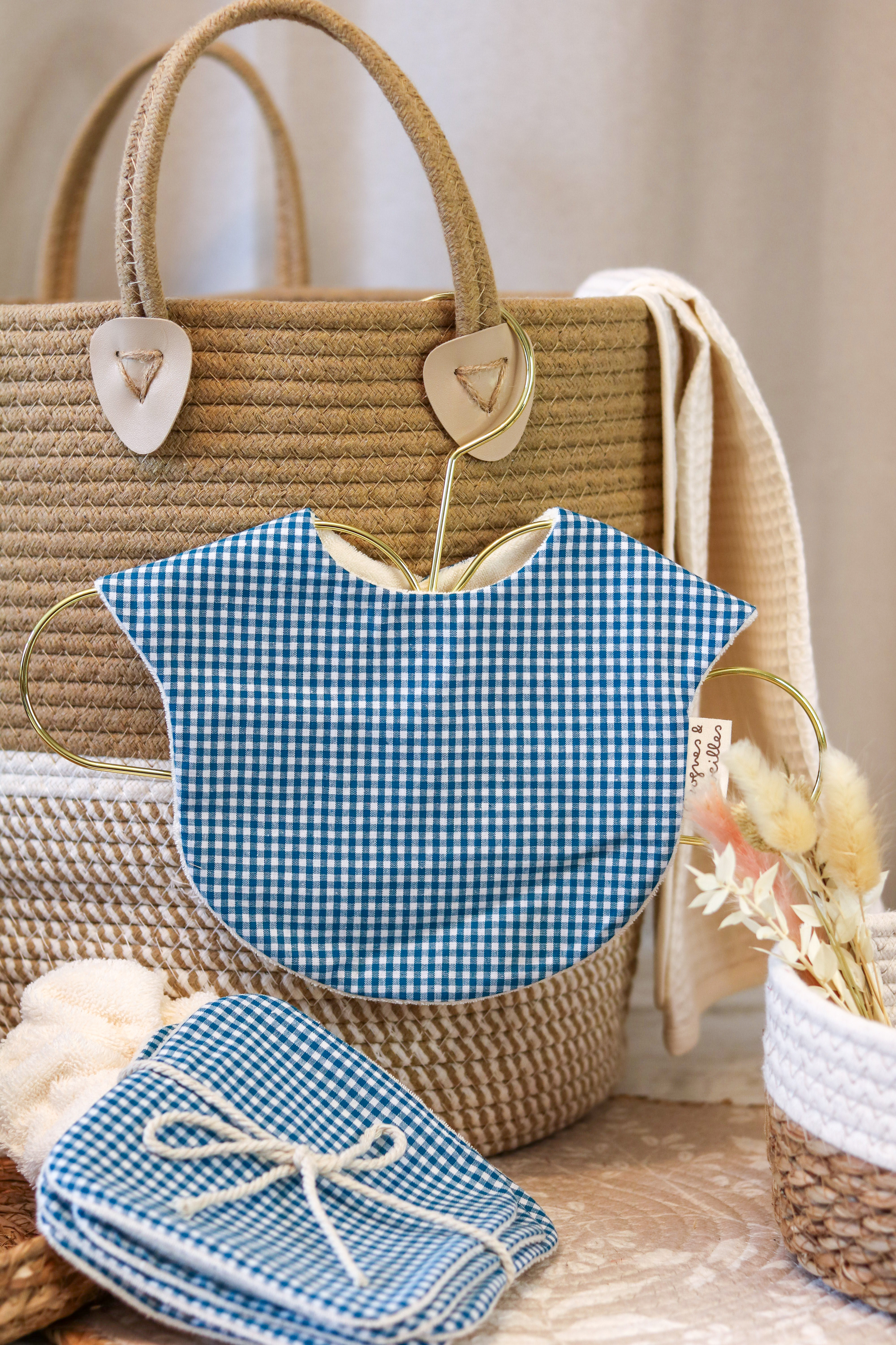 Bavoir Vichy Pétrole