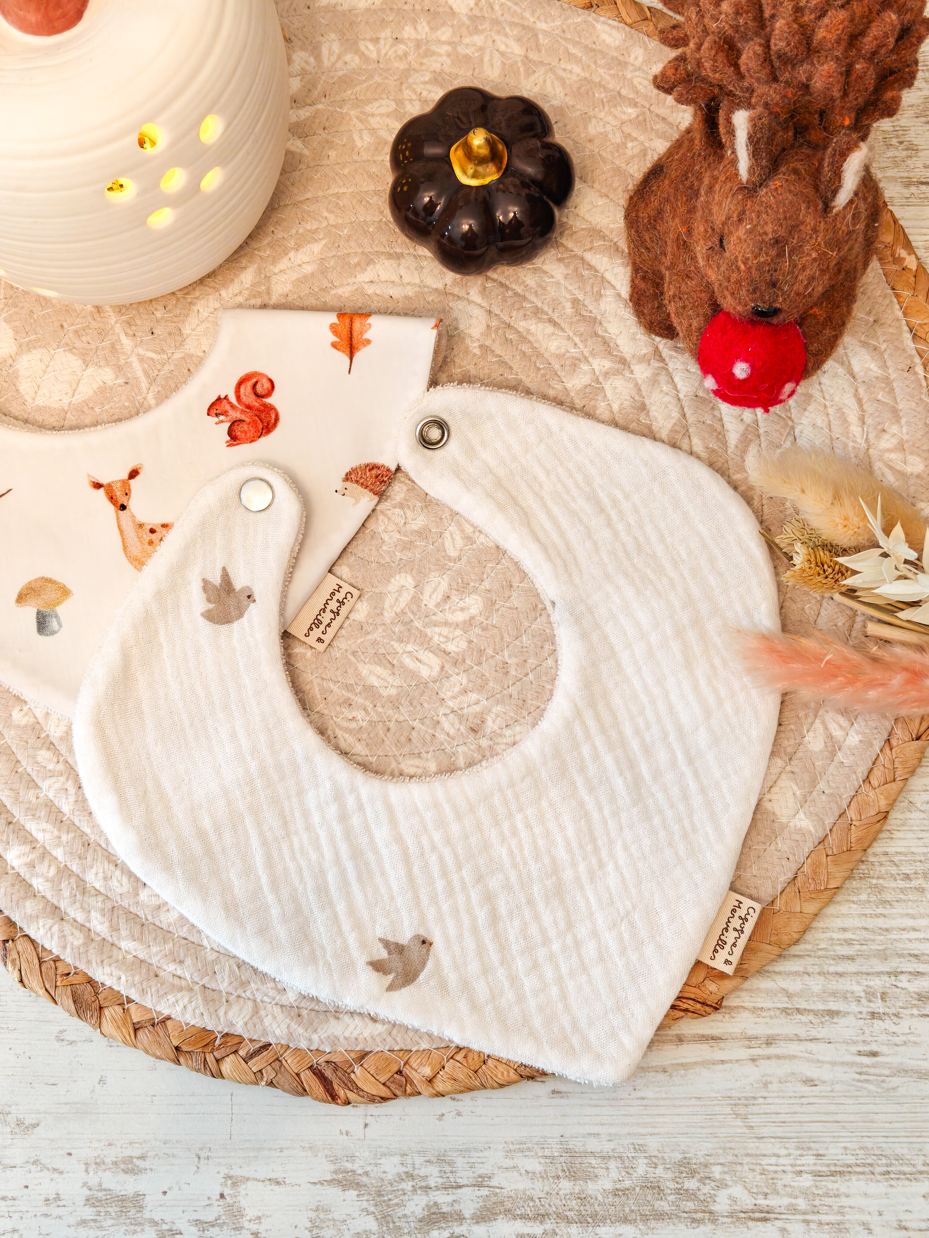 Bavoir Bandana Petits Oiseaux