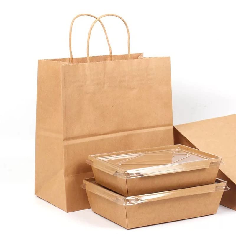 7.5X5X6 Inch Kraft Paper Carry Bags with Handles Brown (Pack of 25 Units)