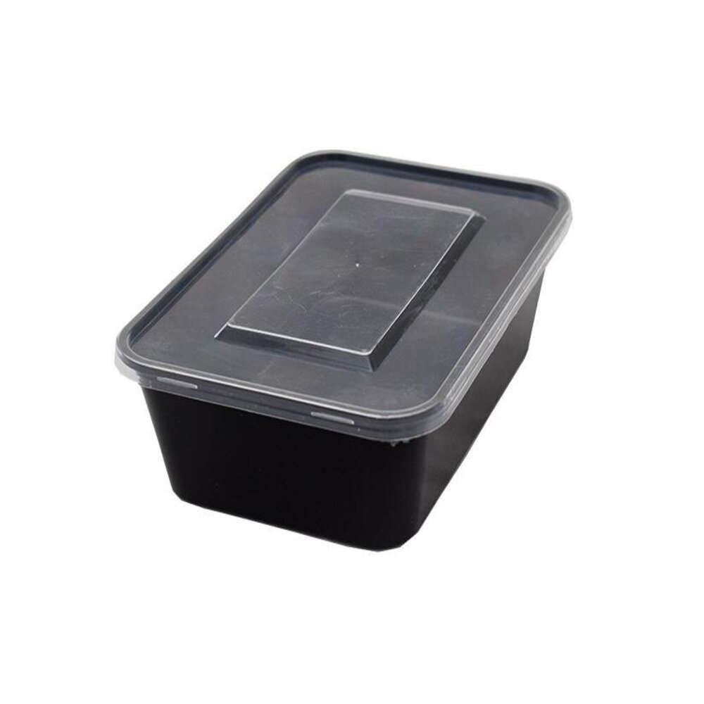 500ML 650ML 750ML Reusable Rectangle Plastic Food Storage Containers with Lids (Pack of 25 Units)