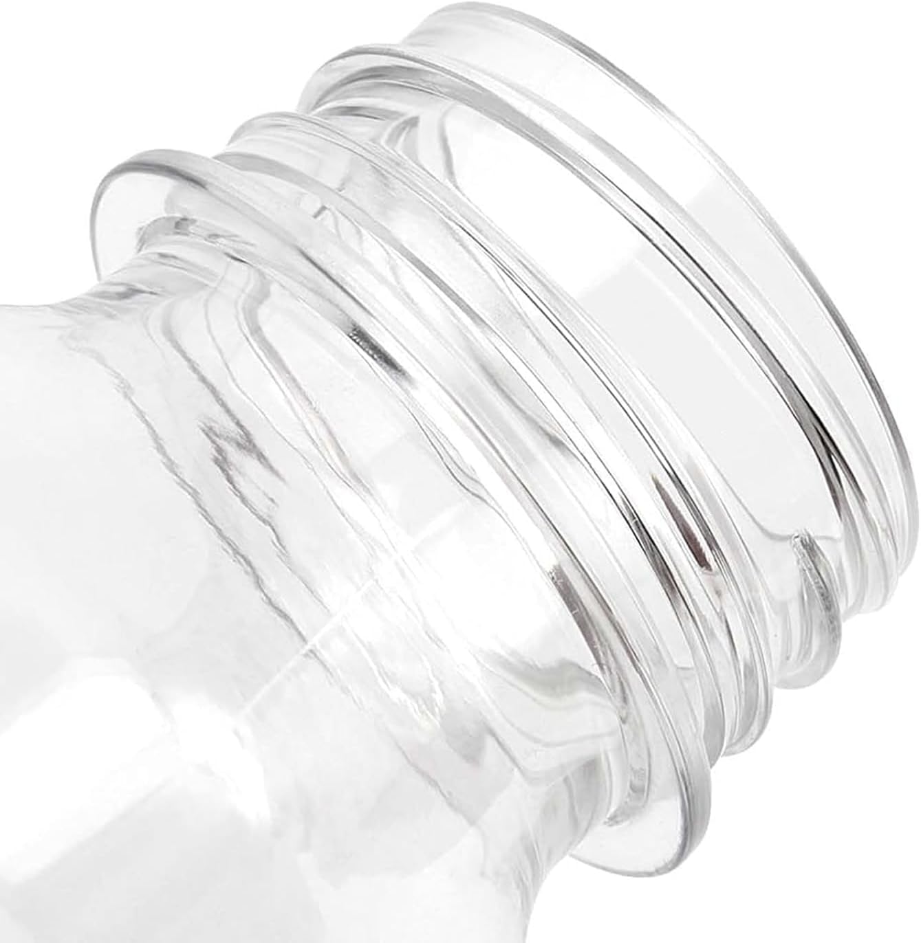 80ML Square Plastic Transparent Disposable Bottle with White Cap (Pack Of 10 Unit)