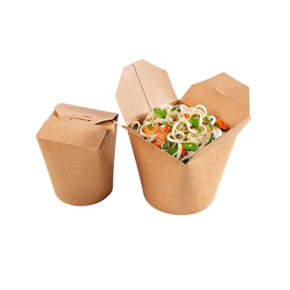 Biodegradable Kraft Paper Box 26OZ (Pack of 25 Units)