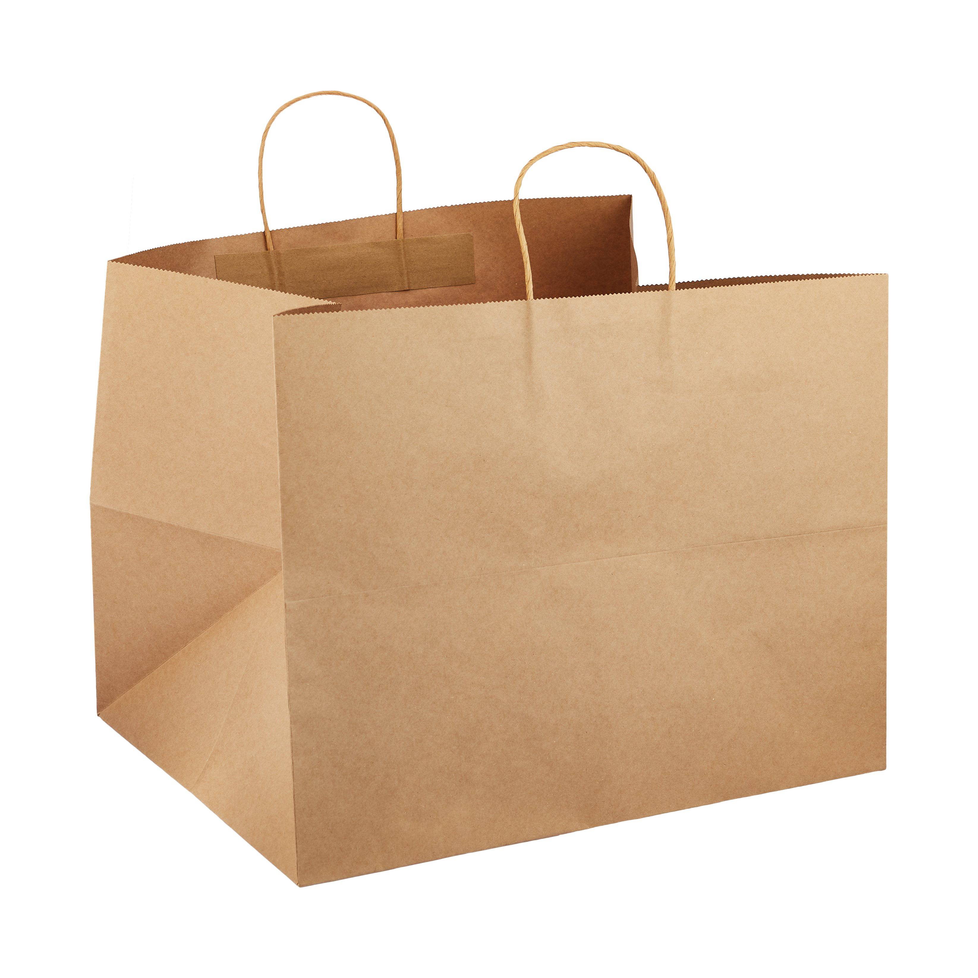 7.5X5X6 Inch Kraft Paper Carry Bags with Handles Brown (Pack of 25 Units)