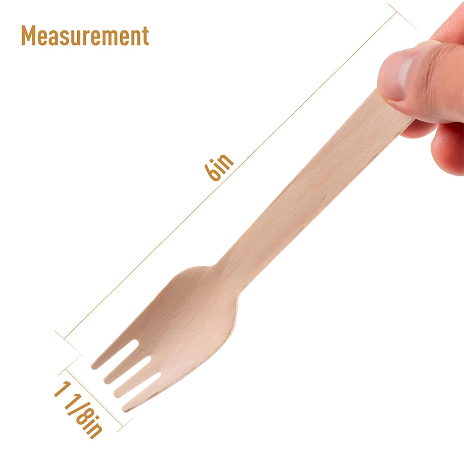Biodegradable Wooden Fork 160mm (Pack of 50 Units)
